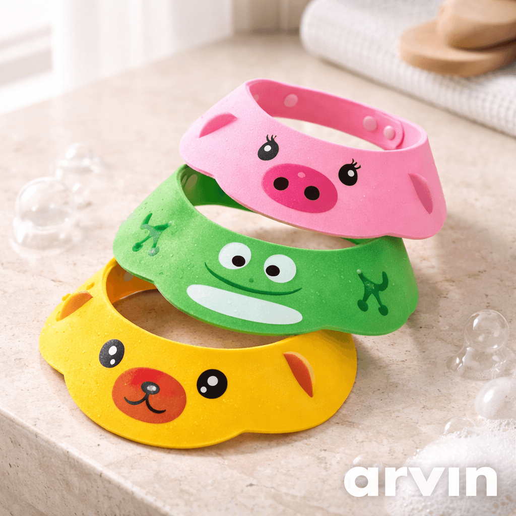 Dziecięcy daszek kąpielowy ARVIN. Super elastyczna pianka EVA 🐷 🐸 🐶